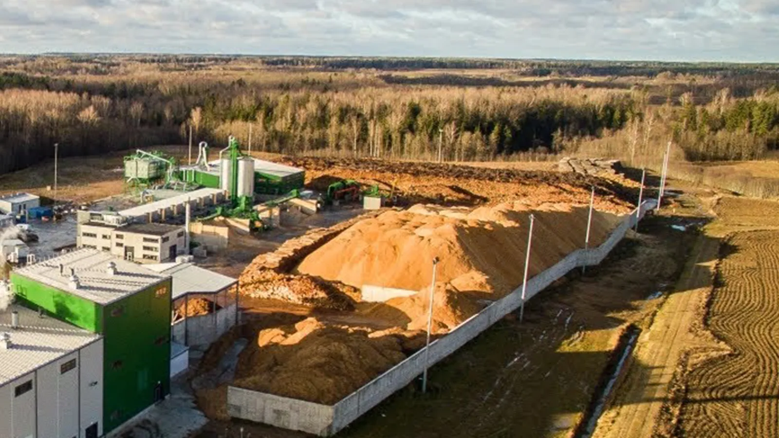 The Wood pellet production line in Indonesia