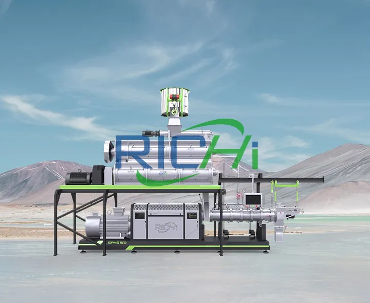 Extruder used in pig feed production lines