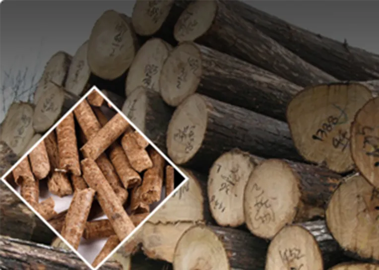 log wood pellets